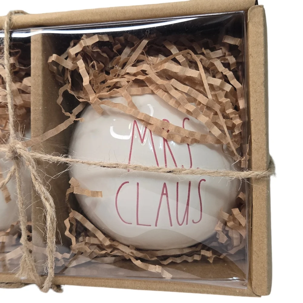 NWT • RAE DUNN • Mr. & Mrs. Claus • Christmas Ornaments